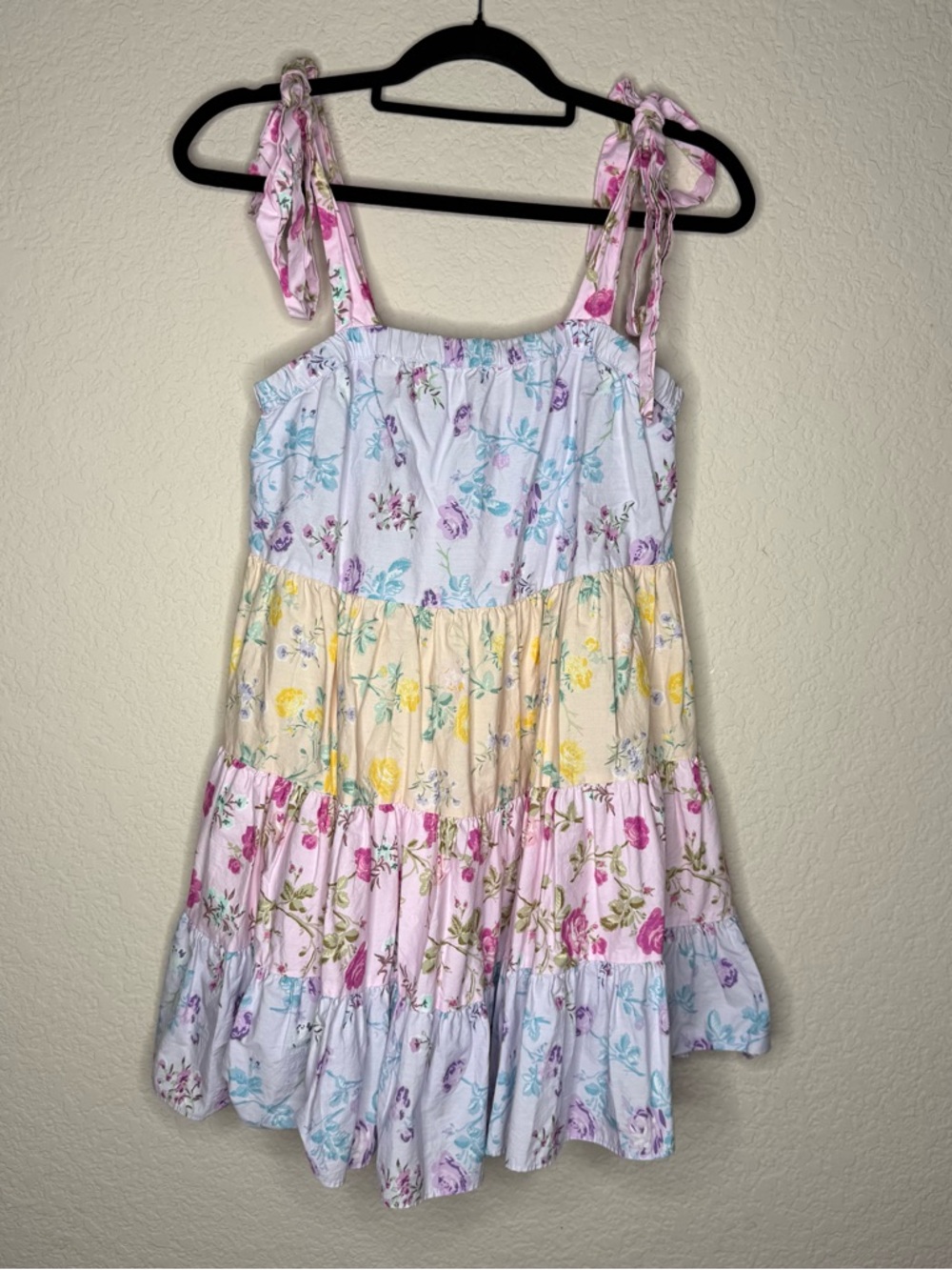 LOVE SHACK FANCY x Target Jeanne Floral Tiered Tie Shoulder Dress - Picture 3 of 5